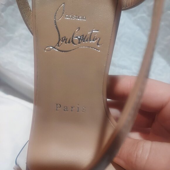 Christian Louboutin Nude Blush Rosa Z Slingback Strappy Heel Sandal - Picture 5 of 14